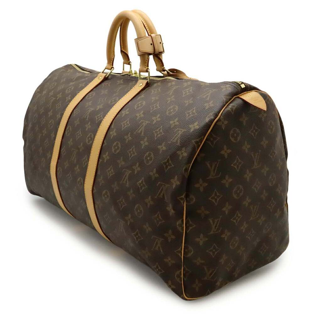LOUIS VUITTON Brown Monogram Keepall 55 Boston Bag - Picture 3 of 10